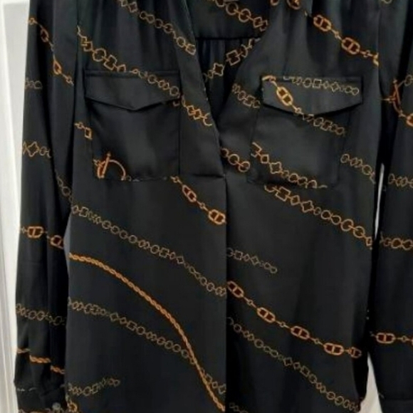 ANN TAYLOR Equestrian Horsebit Button Down Size MP - Picture 3 of 5